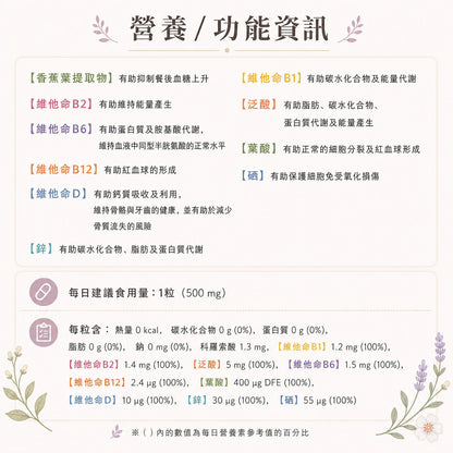 [Real Doctor] Blood Sugar Care Banaba Leaf Extract 500mg*60(1盒60日份)